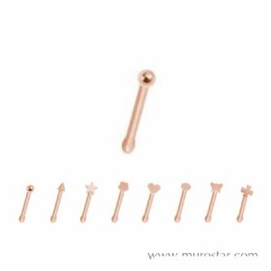 Rosegold Steel - Nasenpin - Motiv Kugel