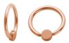 Rosegold Steel - Klemmring - Flat Ball Kristall 8 mm 3 mm CC- Kristallklar