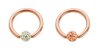 Rosegold Steel - BCR Klemmring - Epoxy 1,2 mm (Kugel 3 mm) 10 mm LH- Pfirsich