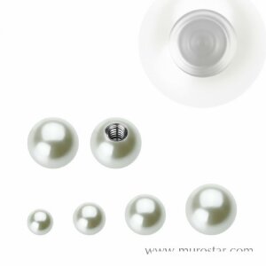 Acryl - Schraubkugel - Perlen Design - Stahlgewinde