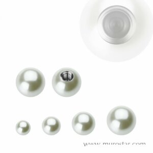 Acrylic - Screw Ball - Pearl Design - Steel Screw 1,2x3