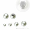 Acryl - Schraubkugel - Perlen Design - Stahlgewinde 1,6 mm 5 mm