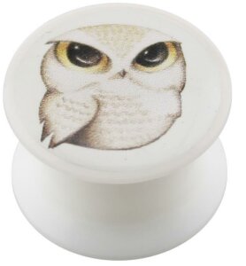 Acrylic - Design Plug - White - owl