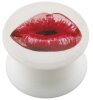 Acryl - Design Plug - weiss - Lippen