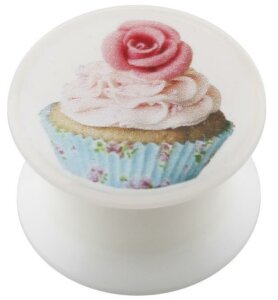 Acryl - Design Plug - weiss - Muffin