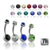 Titan - Banane - Doppelkristall 8 mm CC - Crystal Clear/ Kristallklar