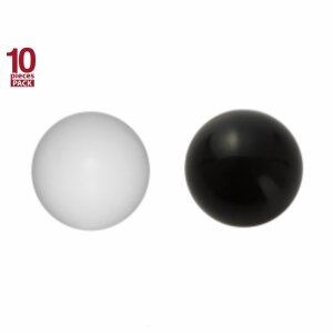 Acrylic - Screw ball - plain - Black/White 10pcs pack