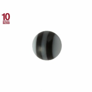 Acrylic - Screw ball - striped - 10pcs pack