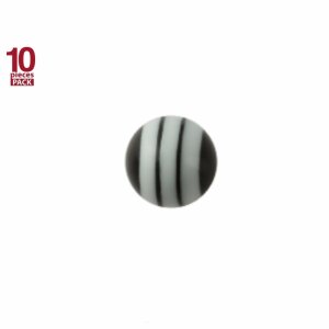 Acrylic - Screw ball - striped - 10pcs pack - Black-white