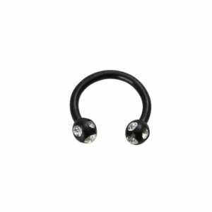 Black Steel - CBR Hufeisen - Kristall 8 mm