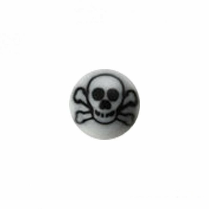 Acryl - Schraubkugel - Totenkopf Symbol - 10er Pack