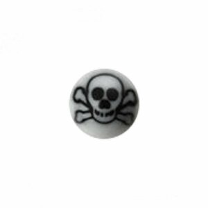 Acryl - Schraubkugel - Totenkopf Symbol - 10er Pack