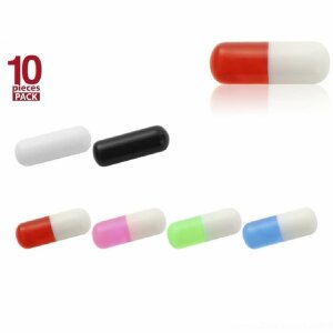 Acrylic - pill with thread - 10pcs pack