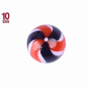 Acrylic - Screw ball - wind wheel colourful - 10pcs pack