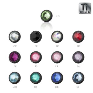 Black Titan - Klemm-Flatball - mit Kristall