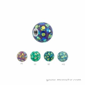 Epoxy - Screw ball - crystal - bicolour