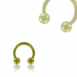 Color Titanium - CBR Circular Barbell (horseshoe) - yellow