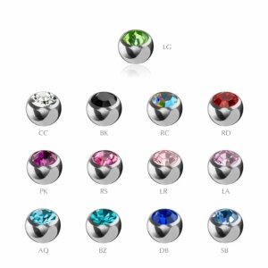 Steel - Clip-in ball - crystal