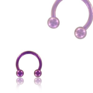 Color Titanium - CBR Circular Barbell (horseshoe) - purple