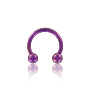 Color Titan - CBR Hufeisen - lila 1,2 mm 10 mm 4 mm