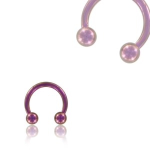 Color Titanium - CBR Circular Barbell (horseshoe) - pink