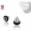 Steel - Screw cone - with rubber - 10pcs pack