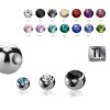 Titanium - Clip-in ball - crystal