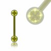 Color Titaniumium - barbell - yellow 1,6 mm 12 mm 4 mm