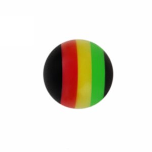 Acryl - Schraubkugel - Jamaika Design - 10er Pack 1,2 mm...