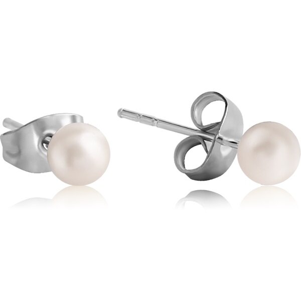 Stahl - Ohrstecker - Perlen Design