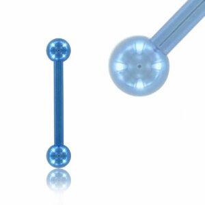 Color Titanium - Barbell - blue 1.6 mm 18 mm 5 mm