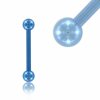 Color Titanium - Barbell - blue 1.6 mm 18 mm 5 mm