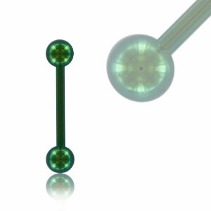 Color Titanium - Barbell - green 1,6 mm 18 mm 5 mm