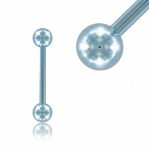 Color Titan - Barbell - hellblau 1,6 mm 14 mm 5 mm