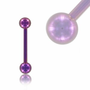 Color Titan - Barbell - lila 1,6 mm 6 mm 3 mm