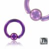 Titanium - BCR ball closure ring - purple