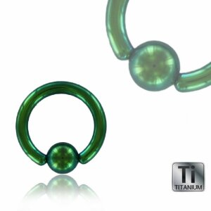 Titanium - BCR ball closure ring - green