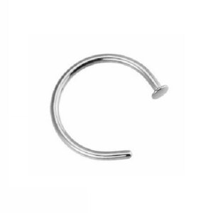 Steel - Nose ring with Flat Disc 0,8 mm 8 mm