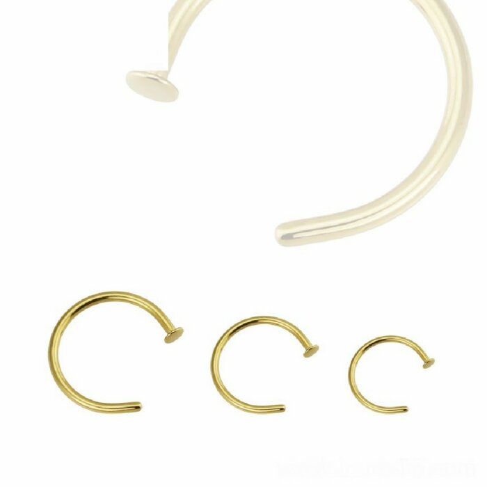 Gold Steel - Nasenring mit Flat Disc