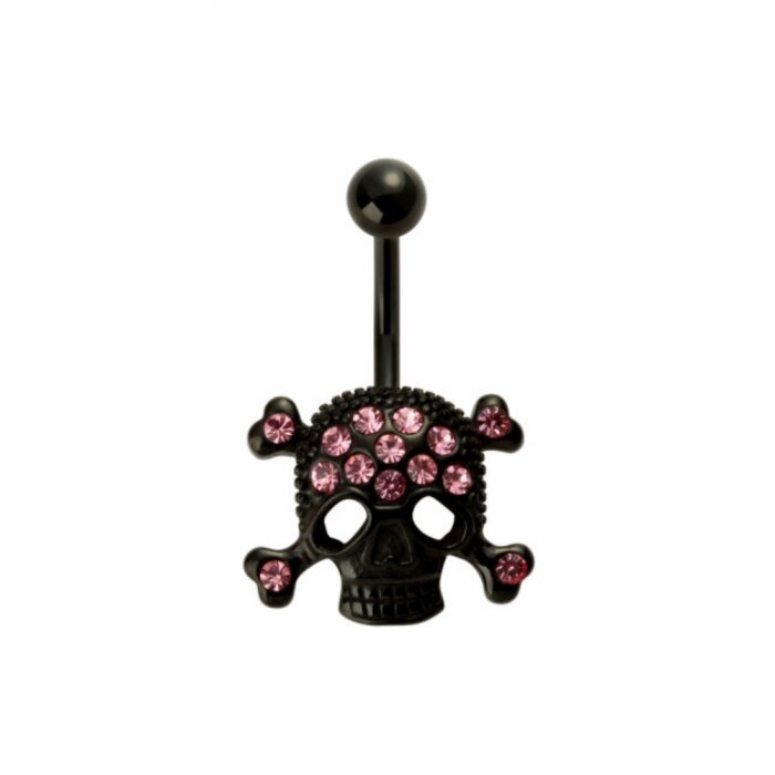 Black Steel - Banane - Kristall - Totenkopf - pink
