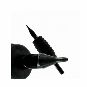 Disposable Black Rubber Grip - Round - Black - 20 pcs