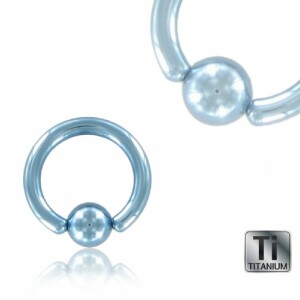 Color Titan - BCR Klemmring - hellblau 1,6 mm 10 mm 5 mm