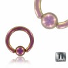 Titanium - BCR ball closure ring - pink 1,2 mm 12 mm 5 mm