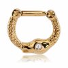 Gold Steel - Septum Clicker - Schlangen Design