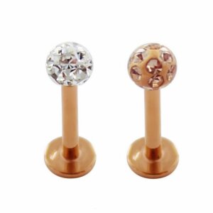 Rosegold Steel - Labret - 1,2 x 8 x 3 mm - Epoxy CC-...