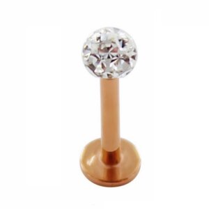 Rosegold Steel - Labret - 1,2 x 8 x 3 mm - Epoxy CC-...