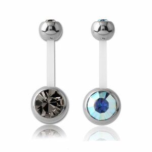 PTFE - Banane - Double cristal 30 mm CC - Crystal Clear/...