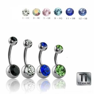 Titan - Mini Banane - Doppelkristall 6 mm DB - Dark Blue/...