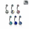 Titan - Mini Banane - Doppelkristall 6 mm SB - Sapphire / Blau