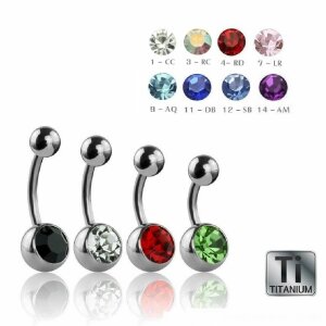 Titan - Mini Banane - Kristall 10 mm RD - Red/Rot